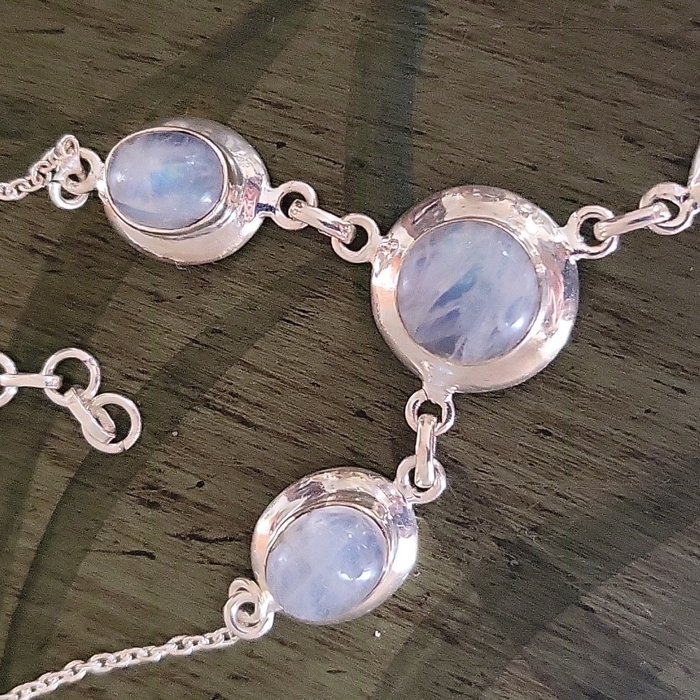 Handcrafted Blue Moonstones - Picture 3 of 7
